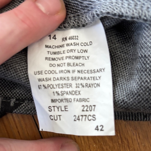 Grey Floral A-Line Skirt - Picture 5 of 5